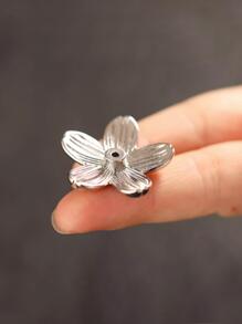 1入組櫻花形狀合金香台 - 銀色 - 查看 2