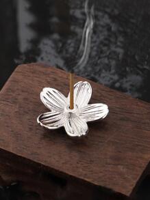 1入組櫻花形狀合金香台 - 銀色 - 查看 1