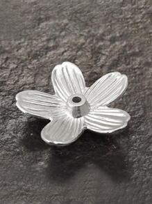 1入組櫻花形狀合金香台 - 銀色 - 查看 3