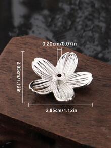 1入組櫻花形狀合金香台 - 銀色 - 查看 4