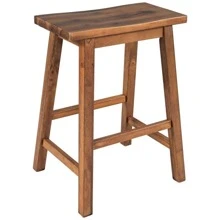 MERAX Solid Wood Rustic 3-Piece 45 Inch Kitchen Island Set With 2 Seatings, Rubber Wood Butcher Block Dining Table Set Prep Table Set With 2 Open Shelves For Small Places - 米色 - 查看 8