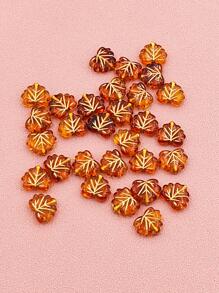 30入組/套樹葉設計DIY珠子 - 咖啡棕 - 查看 1