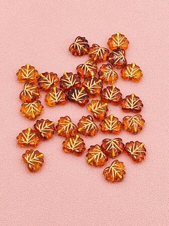 30入組/套樹葉設計DIY珠子