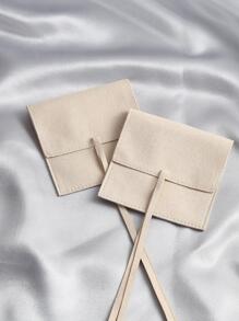 Túi gói quà trang trí nơ 5 gói, Bộ tổ chức vòng màu be Polyester tại nhà - Màu be - Xem 2