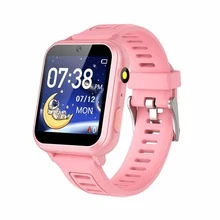 1pc Men Women Pink PU Polyurethane Strap Sporty Date Alarm Music Playback Control Remote Control Camera Square Dial Smart Watch, Compatible With Androids iPhone - Pink - View 1