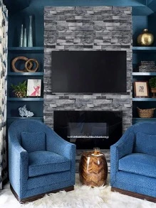 1 块砖纹墙纸，PVC 防水浅灰色自粘墙壁装饰纸，用于家居装饰，翻新贴纸撕掉墙板，墙纸，壁纸，春季装饰品刷新您的家，拉玛装饰贴纸 - 淺灰色 - 查看 4