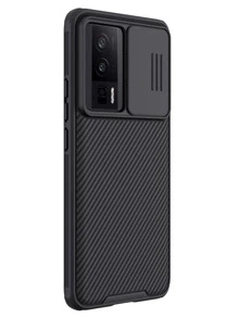 NILLKIN 1入組兼容小米 Poco F5 / Poco F5 Pro，高級升級防震手機殼，帶滑蓋相機蓋 - 黑色 - 查看 10