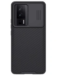 NILLKIN 1入組兼容小米 Poco F5 / Poco F5 Pro，高級升級防震手機殼，帶滑蓋相機蓋 - 黑色 - 查看 6
