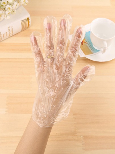 90 Stücke Einweg Handschuhe , PE tragbar Einweg Handschuhe für Haushalt