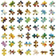 50pcs Mixed Pattern Puzzle, Vintage Colorful Paper Puzzle For Household - Multicolor - View 6