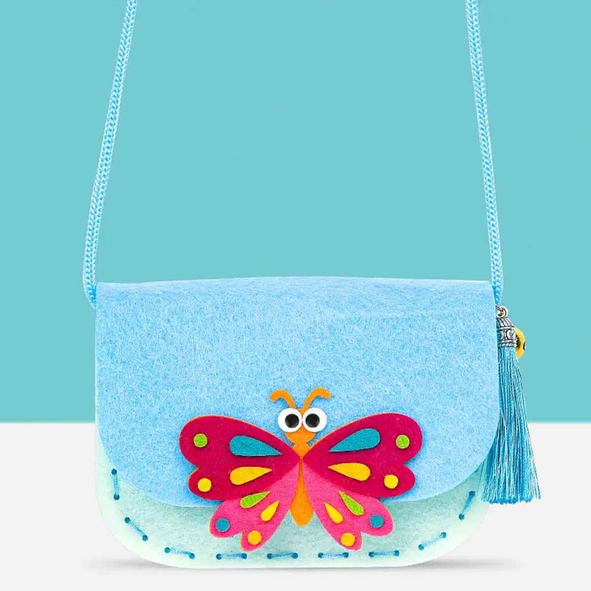 件 Diy 獨角獸兒童不織布袋，幼兒園材料，女孩創意學習教育玩具 - 寶藍色 - 查看 1