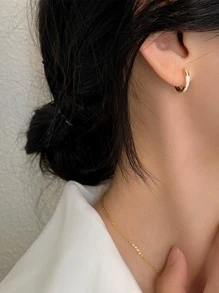 BALMORA 1 Pair 925 Sterling Silver Elegant Geometric White Earrings, Suitable For Women's Daily Wear, Also Can Be Used As Friendship Party Accessories Or Gifts