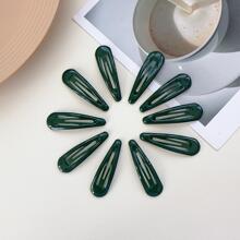 10pcs Teen Girls' Cute Sweet Water Drop Shaped Hair Clips For Daily Wear Casual Claw Clips Hair Claws Hair Barrettes, School Stuff