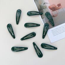 10pcs Teen Girls' Cute Sweet Water Drop Shaped Hair Clips For Daily Wear Casual Claw Clips Hair Claws Hair Barrettes, School Stuff