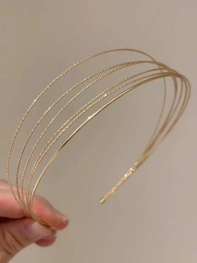 Party Minimalist Layered Headband Gold Head Piece,Hairband,Hair Hoop,Hairband,Hair Hoop Headbands Hair Accessories Head Accessories