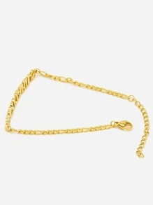 1 件复古欧美时尚不锈钢 12 星座古英文字母链式手链女士（日常佩戴、礼物）