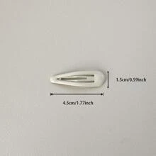 10pcs Water Drop Snap Clip Casual Hair Clips Claw Clips Hair Barrettes, School Stuff