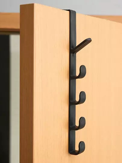 1pc Multifunction Storage Rack, Black Plastic Door Back Hanging Storage Hook For Household Decorations Decor Festival Decor Room Decor Home Decor Decor Bedroom Decor Dress Pants Shoes Jeans Boots Skirtbedroom,Organizer,Organiser,Home Storage,White T Shirt Women,Black Pants Women,Ladies Winter Clothes,Dress,Winter Clothes For Ladies,Elegant Woman Dresses,White Shirt For Ladies,Long Sleeve,White Jumpsuit For Women,Spring Dresses For Women,Spring Outfits For Women,Spring,Spring Clothes,Minimalist,Summer Tops