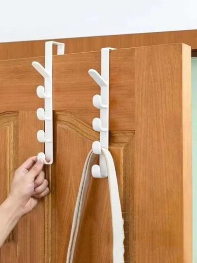 1st Multifunktionsförvaringsställ, Vit Plastdörr Baksida Hängande Förvaringskrok För Hushållsdekorationer Inredning Festivaldekor Rumsinredning Heminredning Sängrumsinredning Klänning Byxor Skor Jeans Stövlar Kjol Sovrum, Organizer, Hemförvaring, Vit T-shirt Dam, Svarta Byxor Dam, Dam Vinterkläder, Klänning,