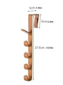 1 Giá Đựng Đồ Đa Năng Có Móc Treo Bảo Quản Nhà Phía Sau Cánh Cửa Nhựa Màu Nâu - màu nâu - Xem 3