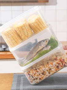 1入組透明食物貯藏PE厚餐飲保鮮收納盒 - 無色 - 查看 5
