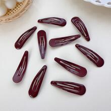 10pcs Water Drop Snap Clip Casual Hair Clips Claw Clips Hair Claws Hair Barrettes, School Stuff