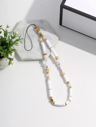 Love Soft Pottery Diy Beaded Phone Strap/cell Phone Charm