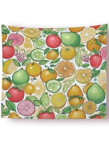 1pc Fruit Print Tapestry, Modern Hanging Fabric Wall Decoration, For Home Decor - Multicolor - View 1