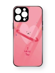 Vỏ điện thoại kính hoa văn trái tim - Nhiều màu - Xem 4