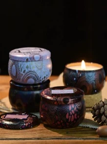 1入組幾何樣式蠟燭收納鐵復古燭臺 - 彩色 - 查看 3