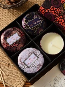 1入組幾何樣式蠟燭收納鐵復古燭臺 - 彩色 - 查看 2