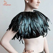 1 chiếc Viền Lông Trang Trí Trang Phục, 13-16cm Chiều Rộng Viền Lông Vũ Phụ Kiện Thời Trang cho Trang Phục - trái cam - Xem 2