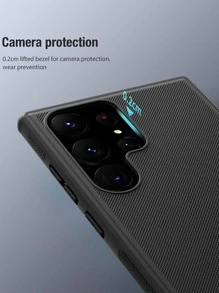 NILLKIN 1入組手機殼兼容三星 Galaxy S23 Ultra / S22 Ultra / S23 + S22 + / S23 S22 / A54，超薄 PC 和 TPU 防刮指紋手機保護套 - 黑色 - 查看 4