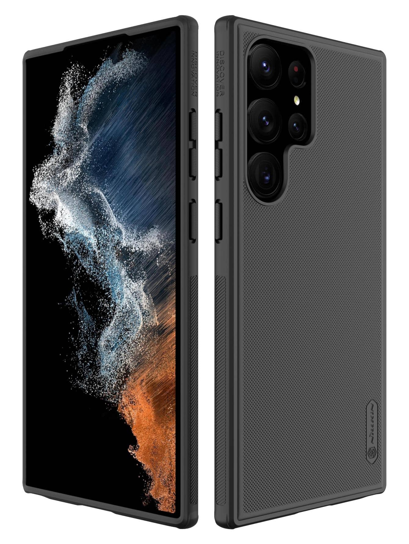 NILLKIN 1入組手機殼兼容三星 Galaxy S23 Ultra / S22 Ultra / S23 + S22 + / S23 S22 / A54，超薄 PC 和 TPU 防刮指紋手機保護套 - 黑色 - 查看 1