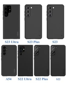 NILLKIN 1入組手機殼兼容三星 Galaxy S23 Ultra / S22 Ultra / S23 + S22 + / S23 S22 / A54，超薄 PC 和 TPU 防刮指紋手機保護套 - 黑色 - 查看 2