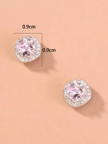 Nooxian 水鑽裝飾耳釘 - 彩色 - 查看 5