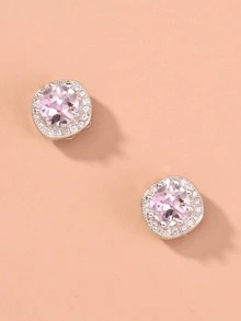 Nooxian 水鑽裝飾耳釘 - 彩色 - 查看 4