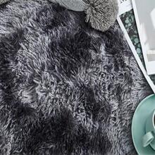 Thảm lông trải sàn trơn màu, thảm nhung mềm màu xám cho phòng khách, phòng ngủ - Xám - Xem 5