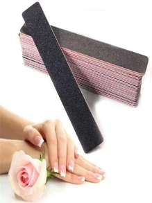 1 Màu Trơn Dụng Cụ Sơn Móng Tay Nhựa Bộ Đệm Sơn Móng Tay Cho DIY - màu đen - Xem 2