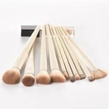 10 chiếc cọ trang điểm mềm mại cầm tay không độ, Bộ cọ, Bộ cọ trang điểm, Bộ cọ trang điểm, Bộ trang điểm hoàn chỉnh, Bộ cọ trang điểm, Bộ trang điểm hoàn chỉnh, Bộ cọ, Bộ cọ trang điểm, Bộ quà tặng trang điểm - trắng - Xem 1