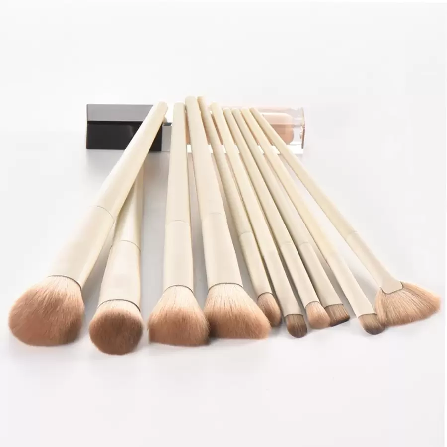 10 chiếc cọ trang điểm mềm mại cầm tay không độ, Bộ cọ, Bộ cọ trang điểm, Bộ cọ trang điểm, Bộ trang điểm hoàn chỉnh, Bộ cọ trang điểm, Bộ trang điểm hoàn chỉnh, Bộ cọ, Bộ cọ trang điểm, Bộ quà tặng trang điểm - trắng - Xem 1