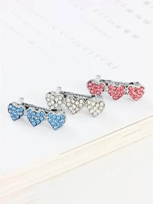 1pc Rhinestone Glasses Design Pet Hair Tie, Random Color Glitter Pet Hair Clip For Cat, Dog For Grooming - Multicolor - View 5