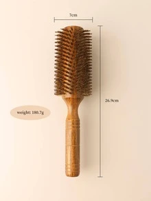 1pc Wood Hair Roller Comb - Ginger - View 4