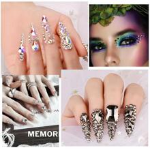 1440颗2-3毫米DIY钻石装饰品，酒红色圆形人造水晶，适用于DIY美甲、手工艺品、服装、包包、鞋子等。 - 酒紅色 - 查看 3