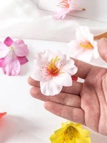 10支/50支混色迷你仿真丝绸雏菊和康乃馨，秋季装饰花瓶，家居新年装饰，户外花园婚礼花束，客厅DIY糖果盒花环，人造植物家居饰品 - 米色 - 查看 5