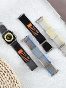 Correa de reloj compatible con Apple Watch con estampado de letra