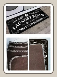 1 Khẩu Hiệu Hoa Văn Chống Trơn Trượt Thảm Nhà Bếp Hiện Đại Polyester Bền Thấm Hút Sàn Cho Gia Đình - Nhiều màu - Xem 3
