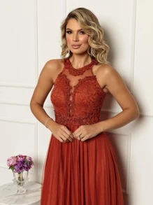 Grife Velasco Women Party Dresses - Màu Cam cháy - Xem 4