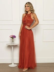 Grife Velasco Women Party Dresses - Màu Cam cháy - Xem 2