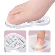 2pcs/Set Silicone Forefoot Insole, Modern Clear Forefoot Pad For Shoes,Shoes And Boots Accessories, Back To School Supplies